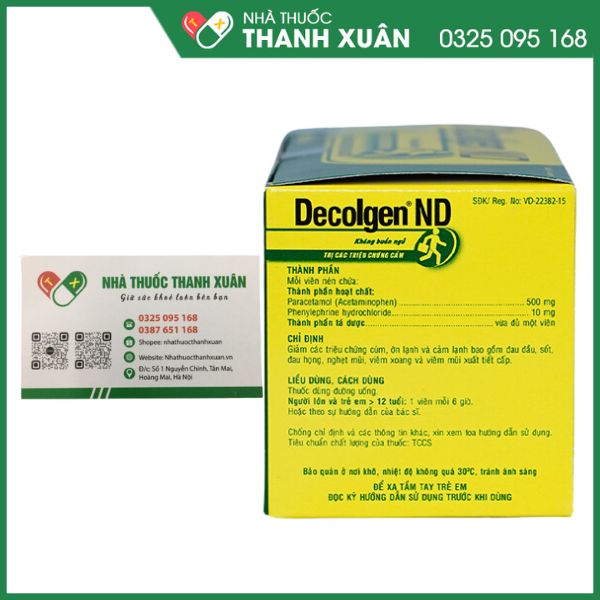 Decolgen ND điều trị cảm, viêm mũi dị ứng